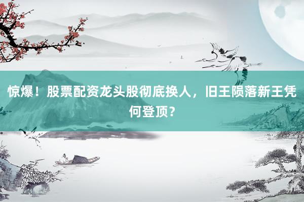 惊爆！股票配资龙头股彻底换人，旧王陨落新王凭何登顶？