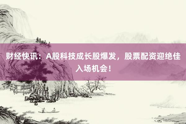 财经快讯：A股科技成长股爆发，股票配资迎绝佳入场机会！