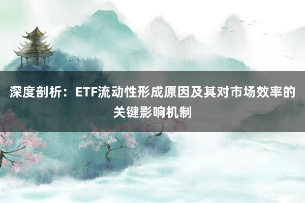 深度剖析：ETF流动性形成原因及其对市场效率的关键影响机制