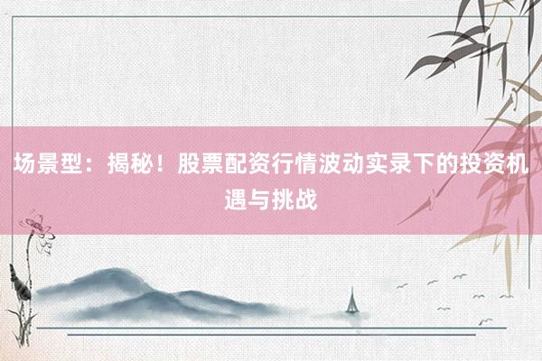 场景型:揭秘!股票配资行情波动实录下的投资机遇与挑战